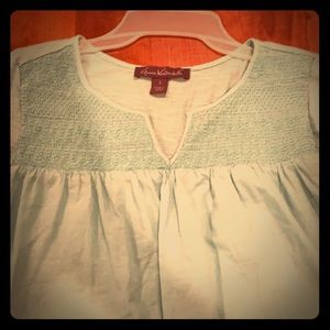 Gloria Vanderbilt aqua top